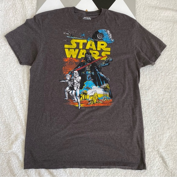 Star Wars Graphic Tee Shirt Heathered Grey XL - Picture 4 of 5